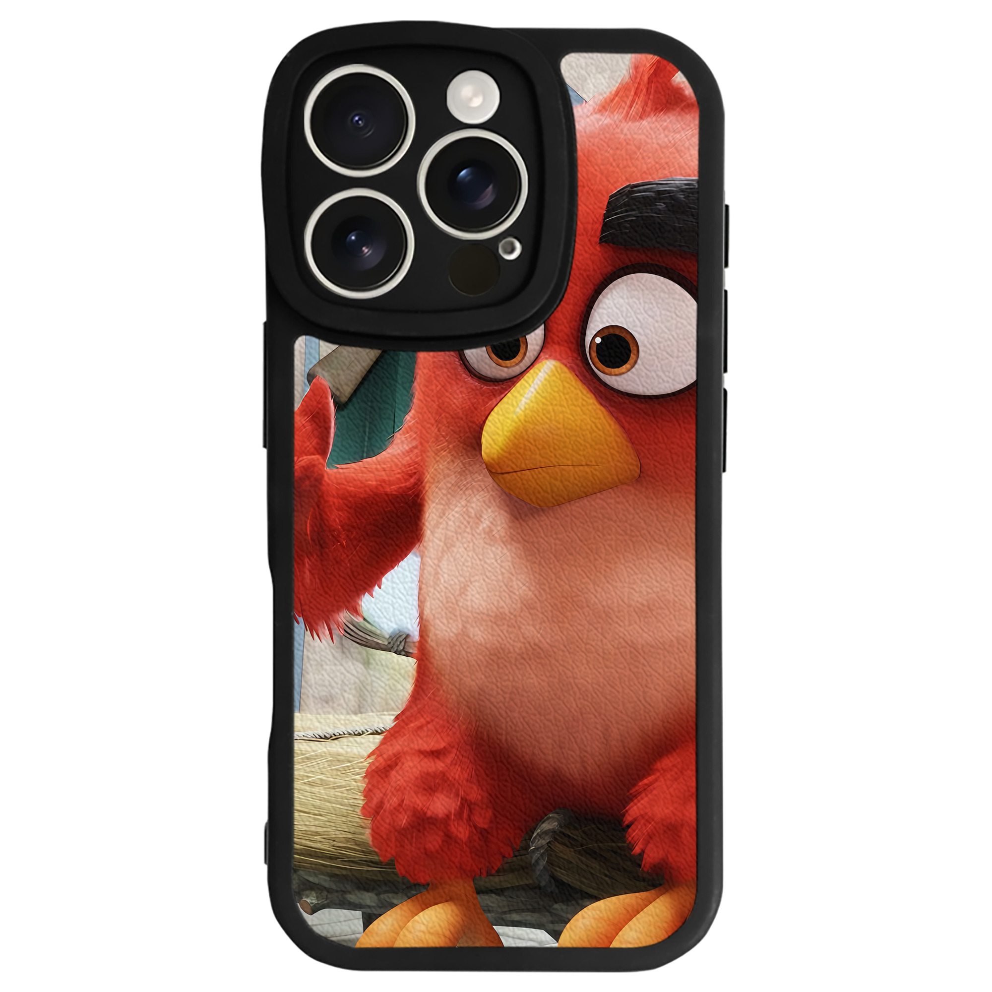 （画像用） Angry Birds アングリーバード 【iPhone 16シリーズ対応】シリコンスマホケース（レザー調） 材質：シリコン